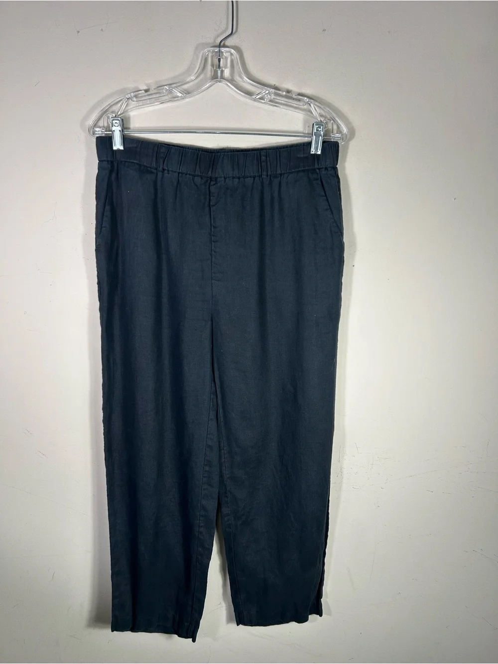 Quince Pants Womens Medium Black Coastal Bohemian Organic Capsule Minimalist